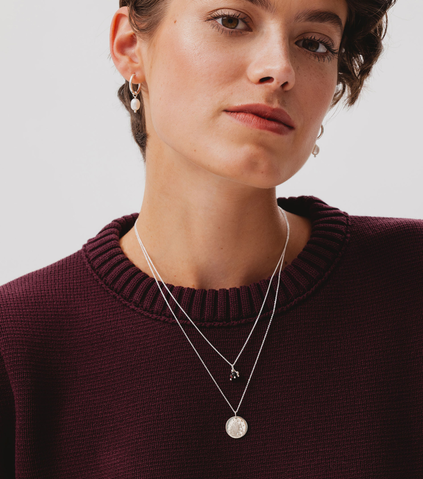 Basic Gemstone Pendant in Silver