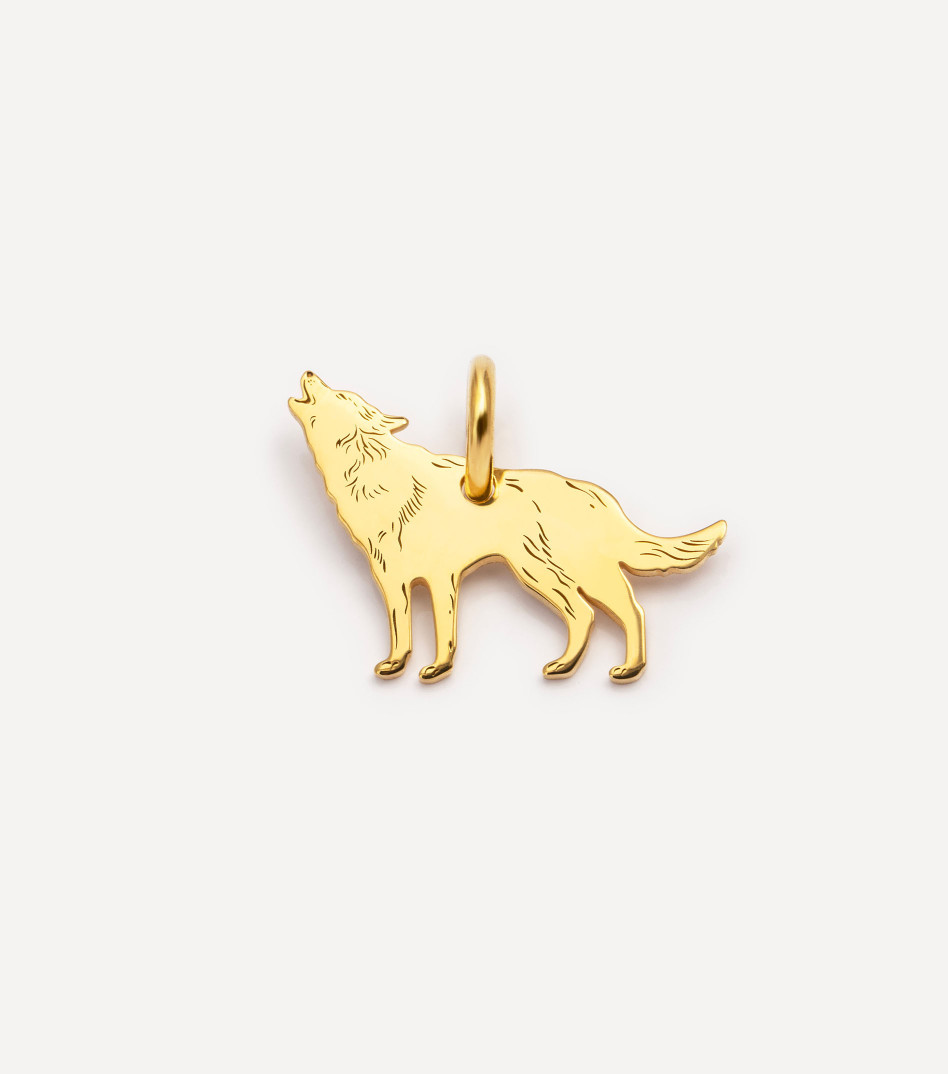 Wolf Pendant in Gold
