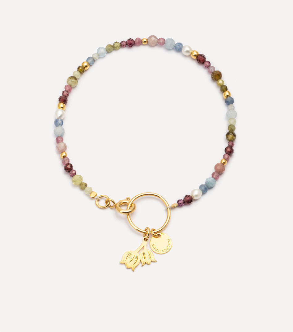 Natural Beauty Gemstone Bracelet in Gold