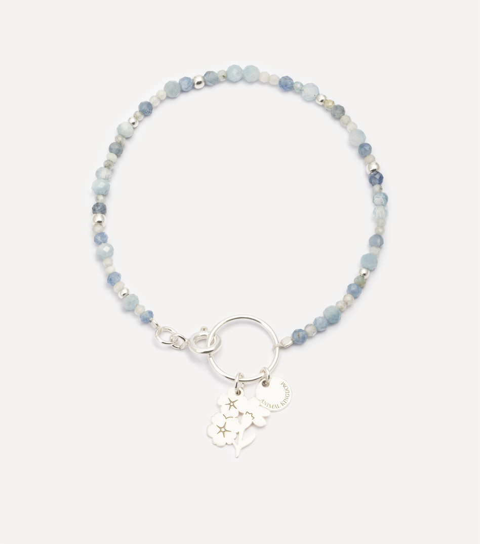 Natural Beauty Gemstone Bracelet in Silver