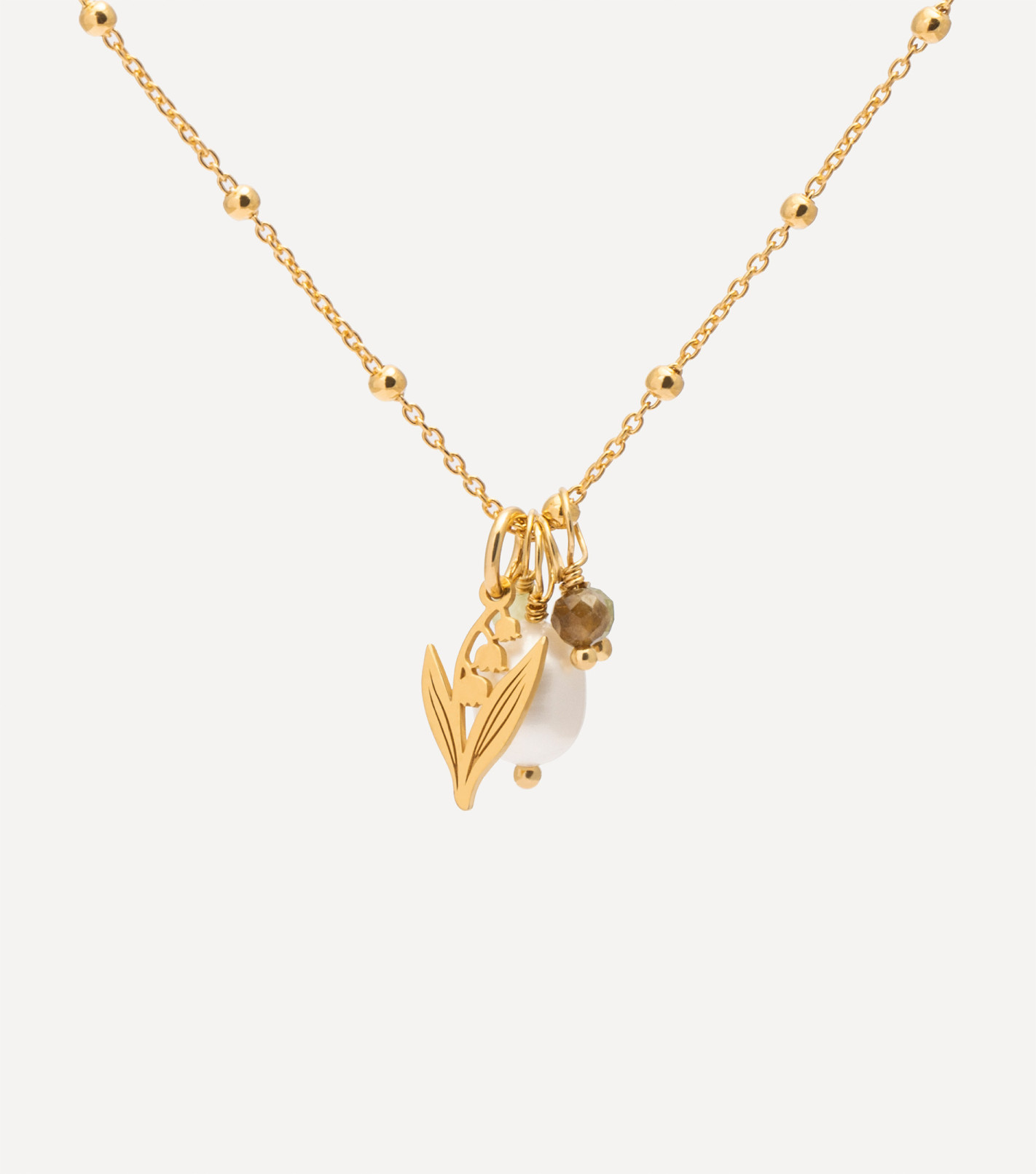 Spring Blossom Necklace in Gold