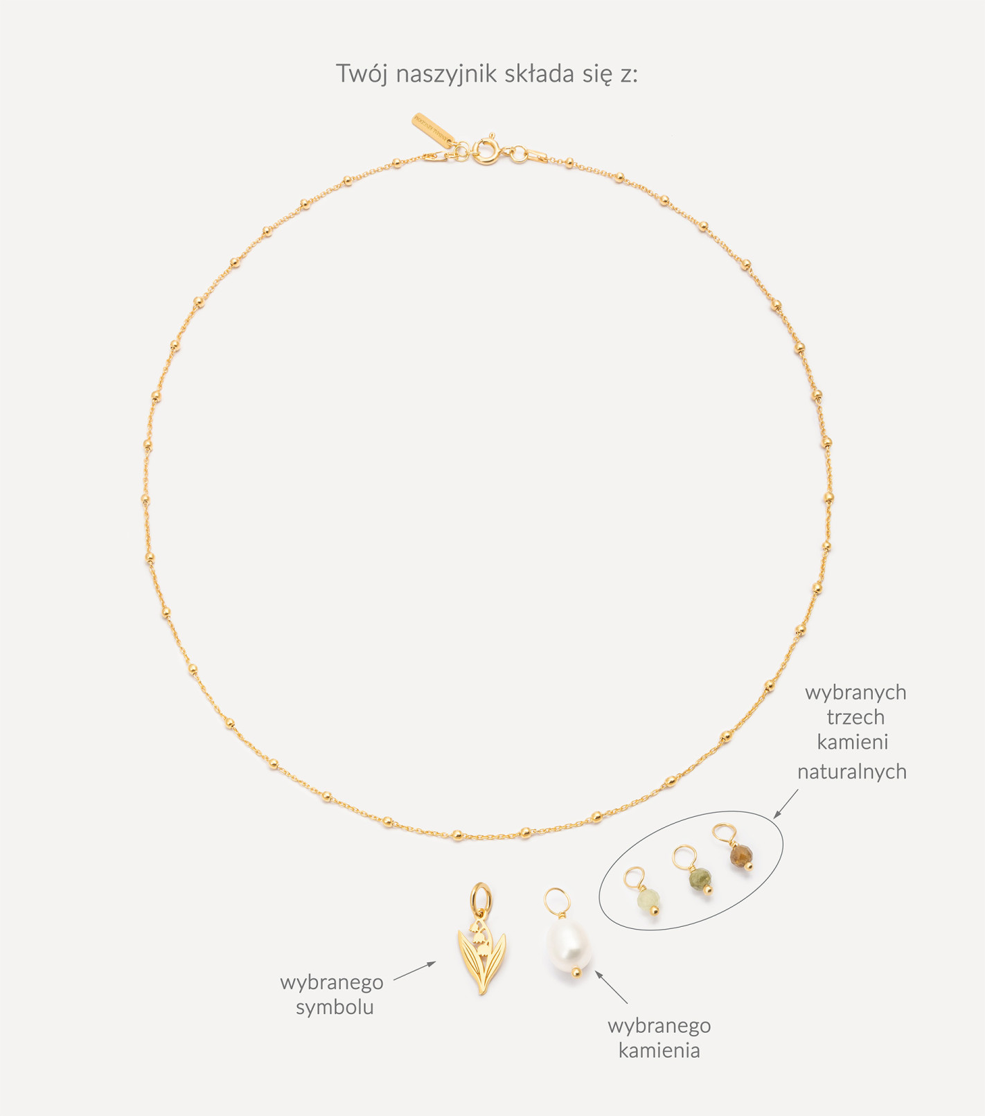 Spring Blossom Necklace in Gold