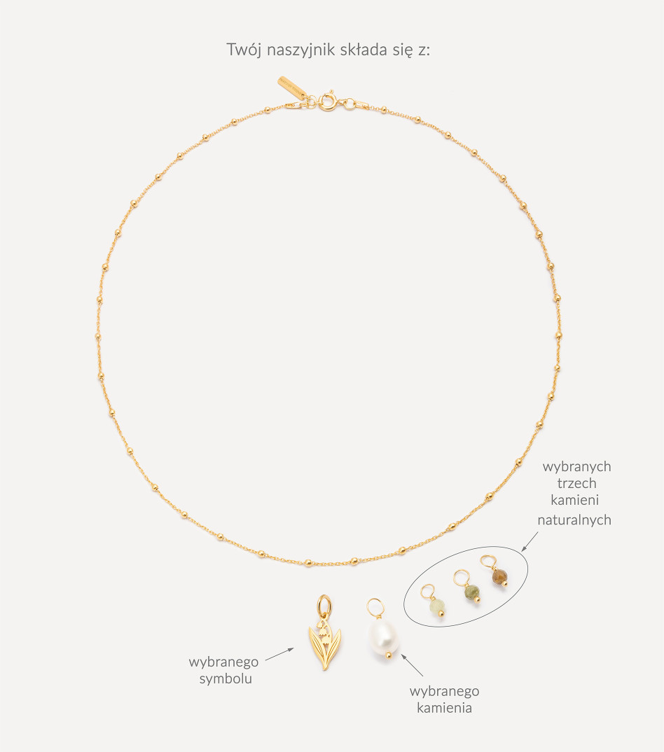 Spring Blossom Necklace in Gold