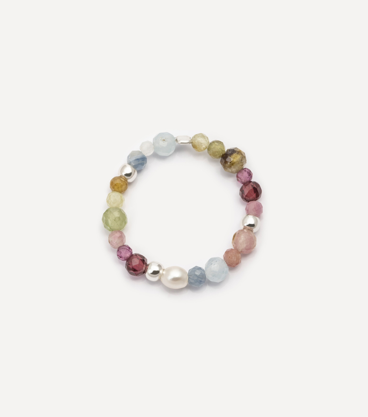 Natural Beauty Gemstone Ring in Silver