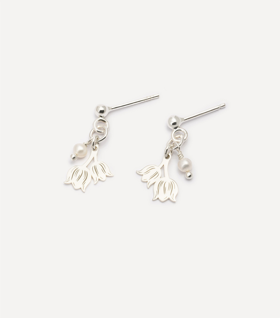Inner Bloom Earrings in Silver