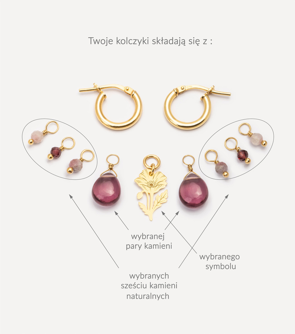 Spring Blossom Hoop Earrings in Gold