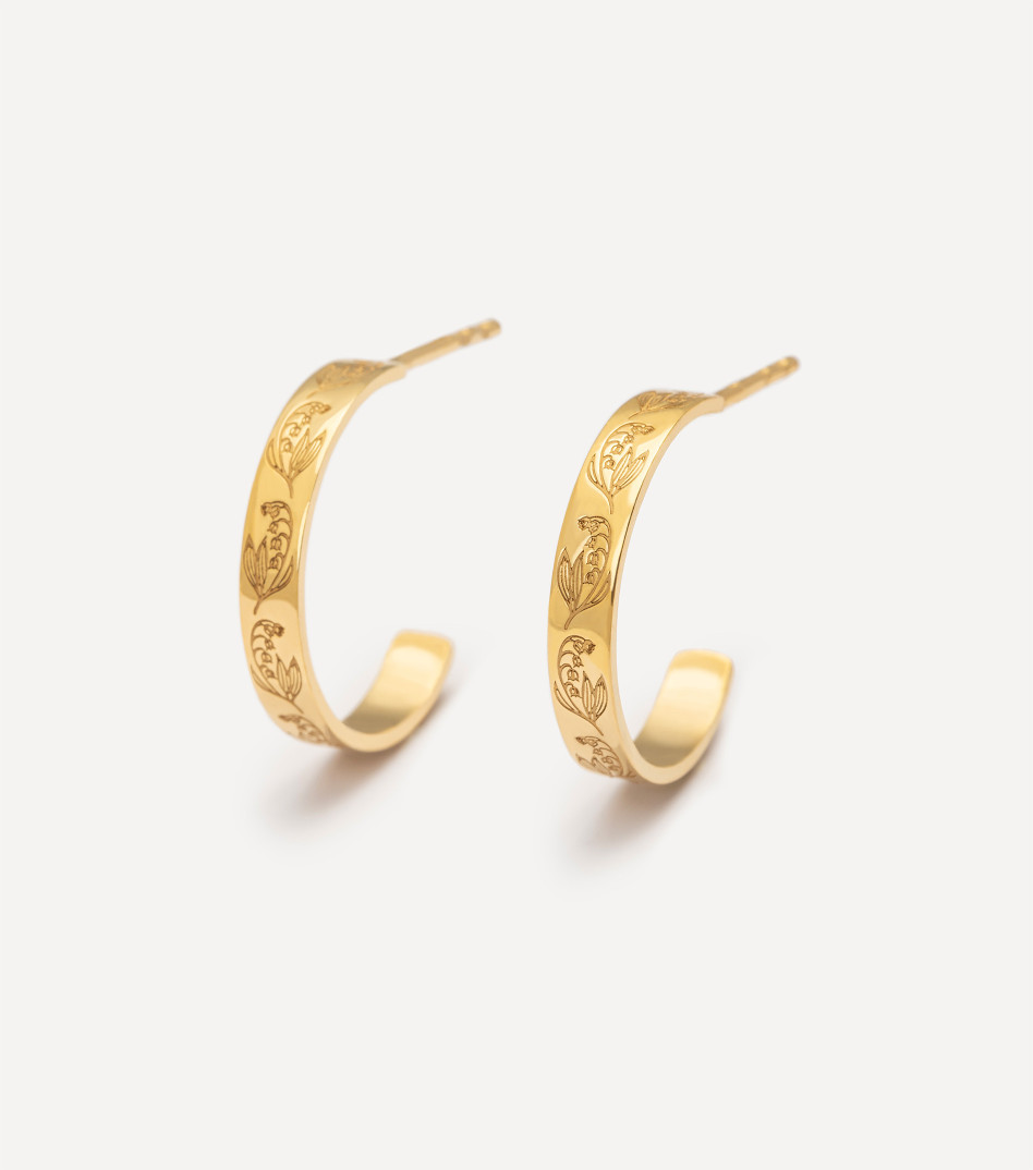Natural Beauty Hoop Earrings in Gold