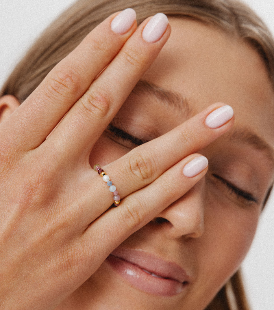 Natural Beauty Gemstone Ring in Gold
