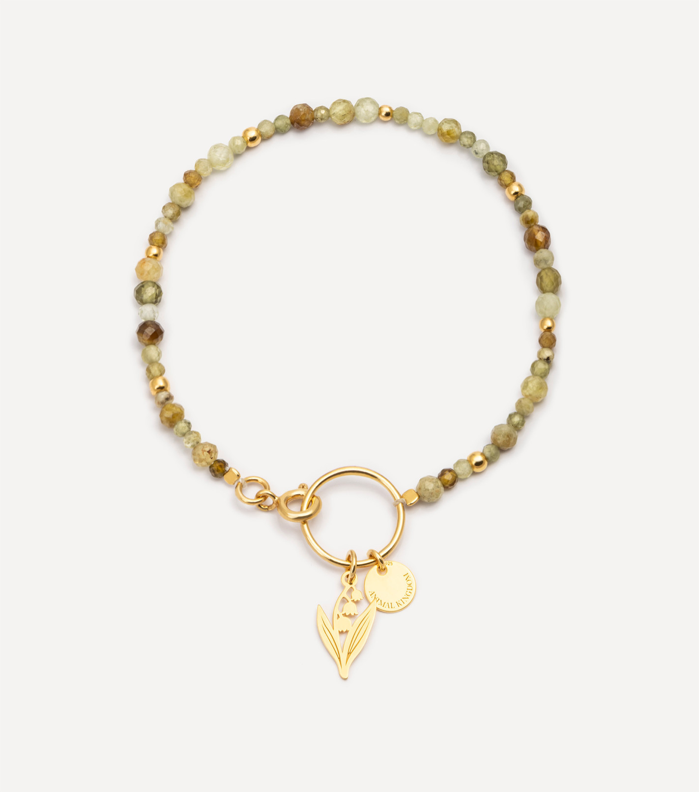 Natural Beauty Gemstone Bracelet in Gold