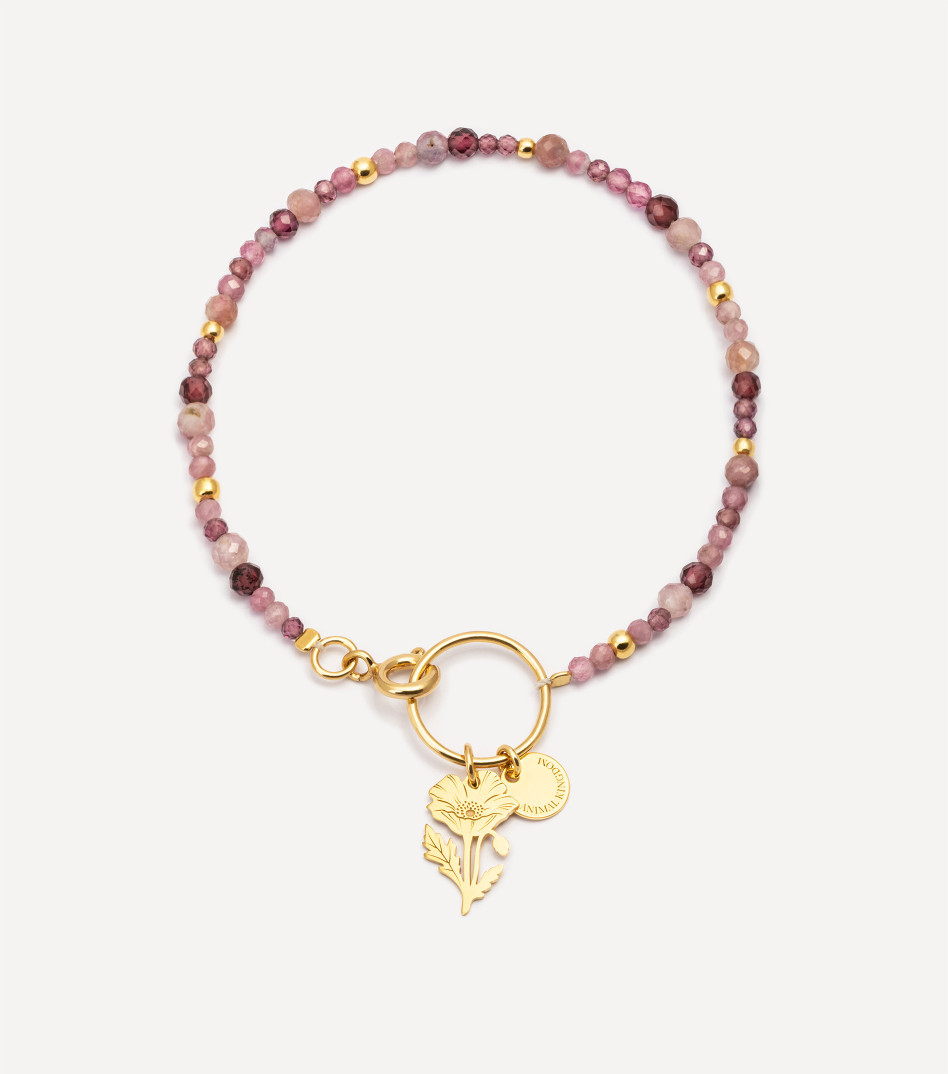 Natural Beauty Gemstone Bracelet in Gold