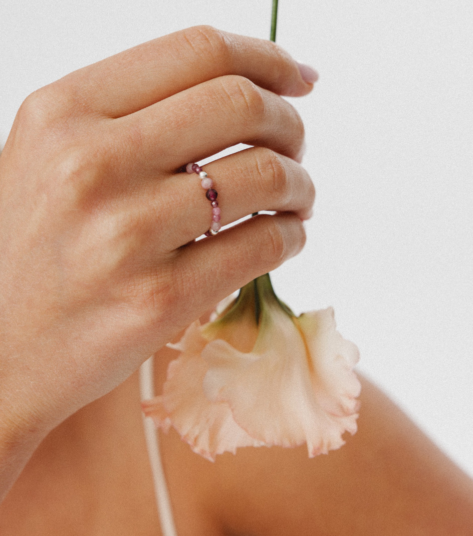 Natural Beauty Gemstone Ring in Silver