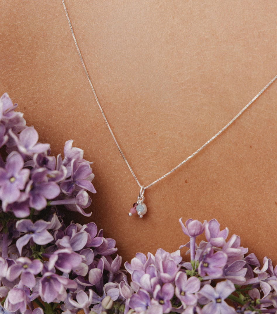 Natural Beauty Gemstone Pendant in Silver