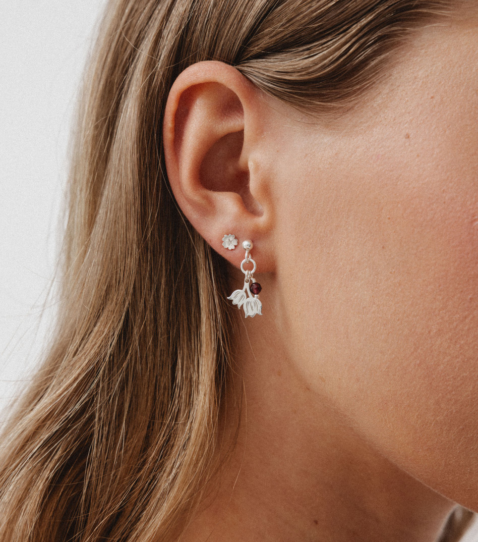 Inner Bloom Earrings in Silver