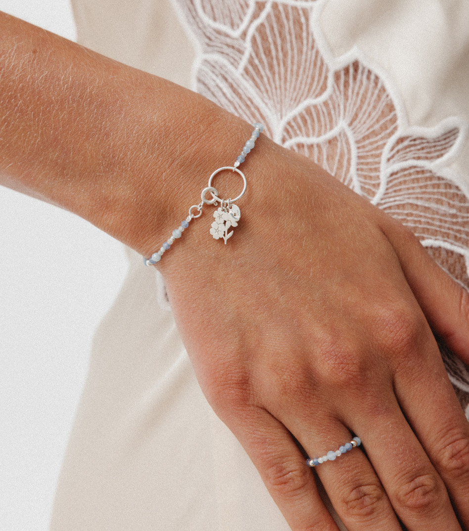 Natural Beauty Gemstone Bracelet in Silver