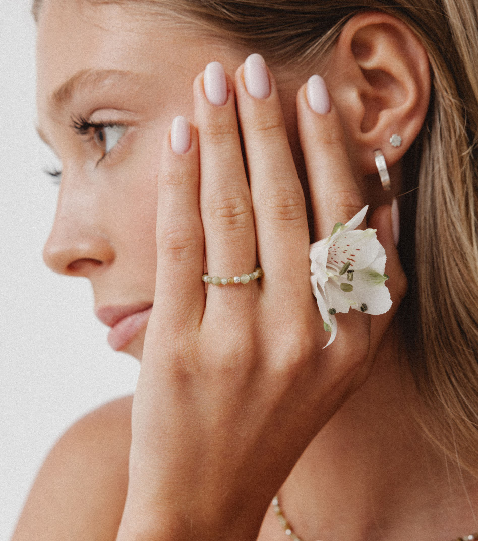 Natural Beauty Gemstone Ring in Silver