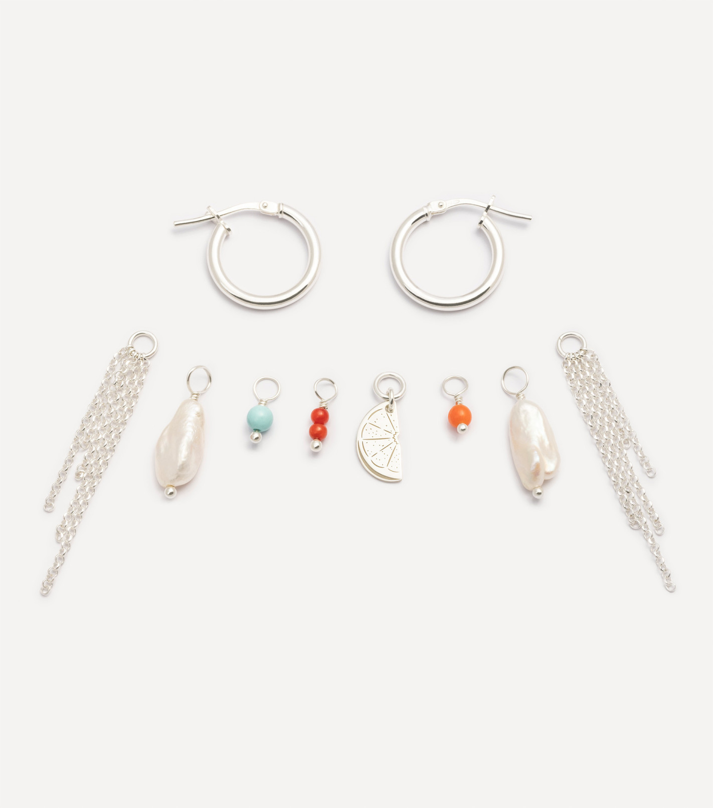 Dolce Salento Hoop Earrings in Silver