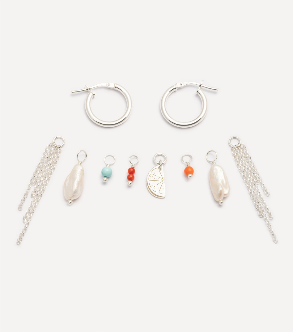 Dolce Salento Hoop Earrings in Silver