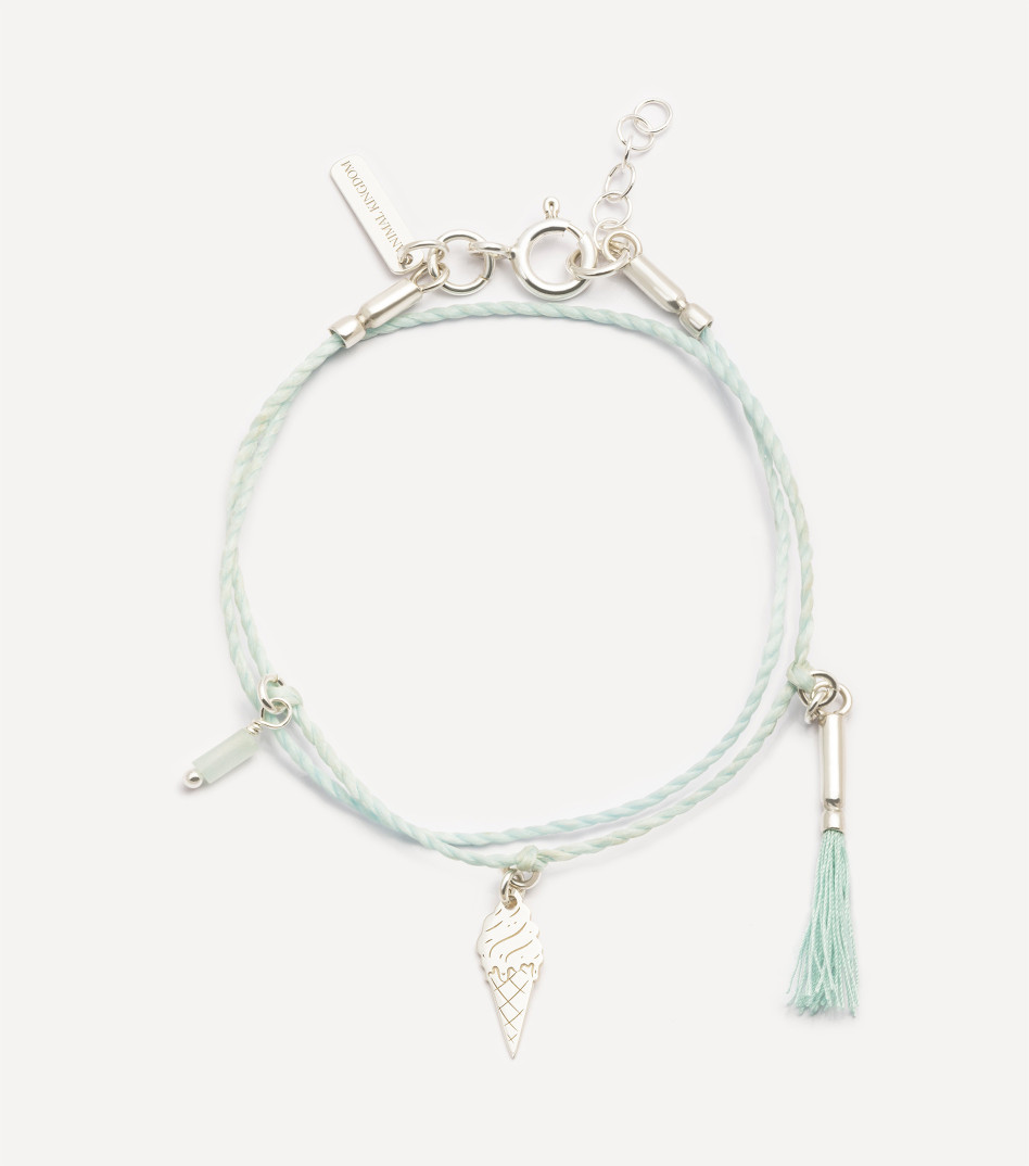 Ciao Bella Cord Bracelet in Silver