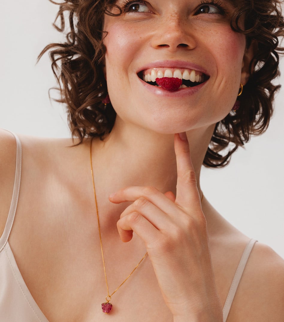 Berry Love Necklace in Gold