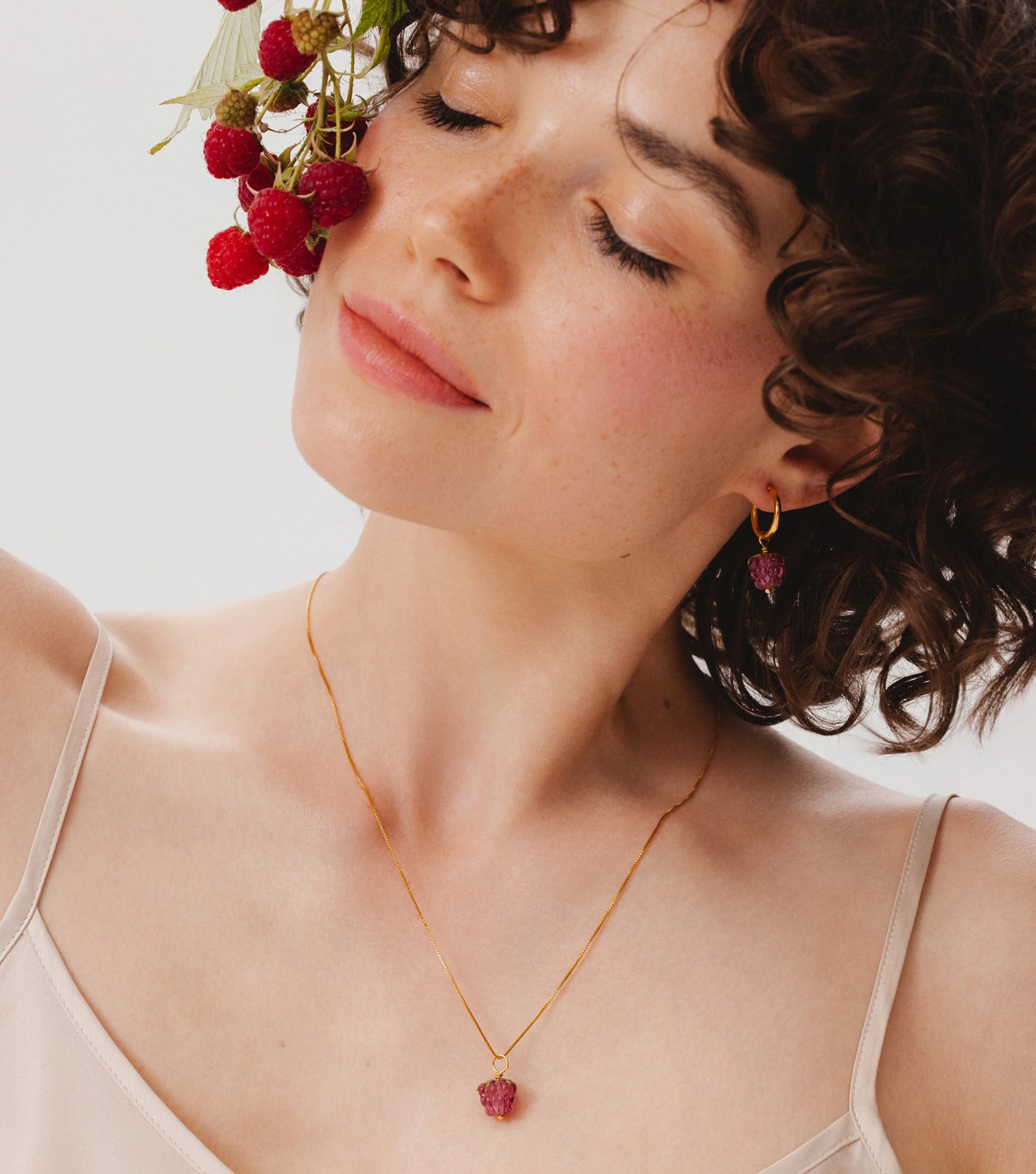 Berry Love Necklace in Gold